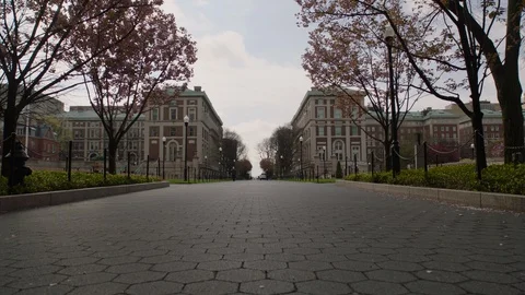 Columbia University Campus Empty Video stock 130149092