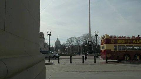Columbus Circle and US Capitol 스톡 동영상 71408516