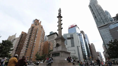 Columbus Circle Stock Footage 34036298