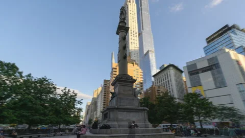 Columbus Circle Hyperlapse Zoom Out (One of Three) Stock Footage 251995824