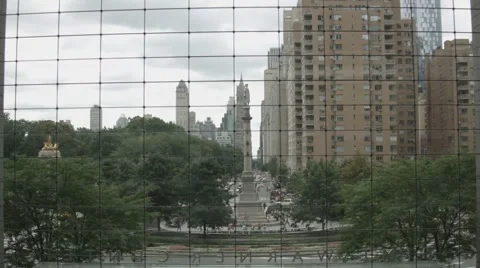 Columbus Circle from inside Time Warner Center Stock Footage 41840477