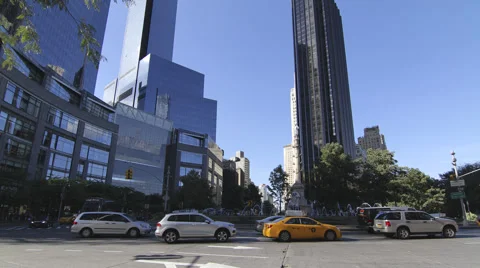 Columbus Circle NYC Timelapse Stock Footage 67333629