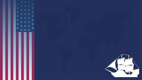 Columbus Day Background Stock Illustration