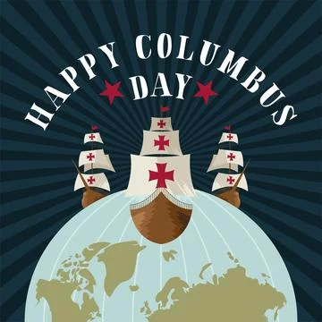 Columbus Day celebration Stock Illustration