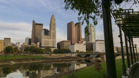 Columbus Day to Night Video stock 71601509