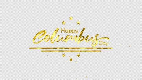 Columbus Day Text Animation 1 Stock Footage 317878824