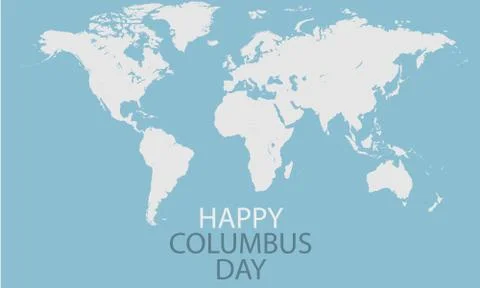 Columbus day world map Stock Illustration