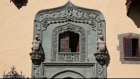 Columbus House, Case de Colon, Las Palmas de Gran Canaria, zoom in Видео 10765229