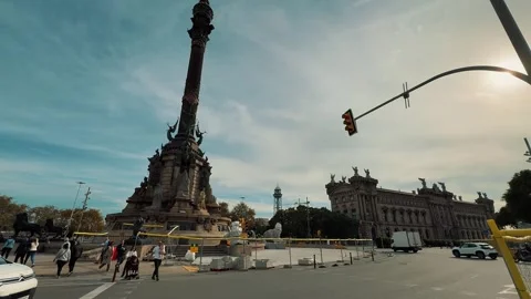The Columbus Monument 2 edit 스톡 동영상 345274192