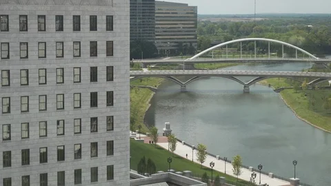 Columbus Ohio Scioto River Stock Footage 101552147