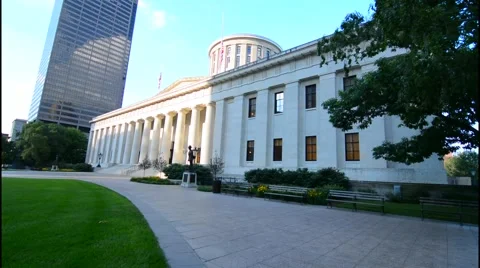 Columbus Ohio State Capitol building in downtown Stock-Footage 47341452