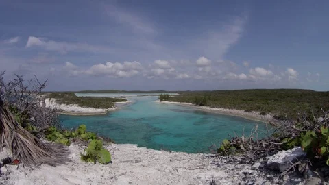 Columbus Point and monument, Long Island, The Bahamas. Stock Footage 83795239