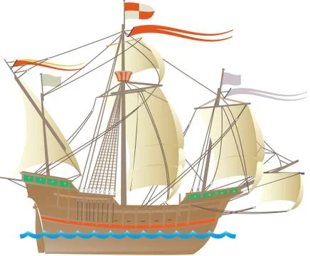 Columbus ship Stock Illustration