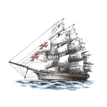 Columbus ship イラスト素材