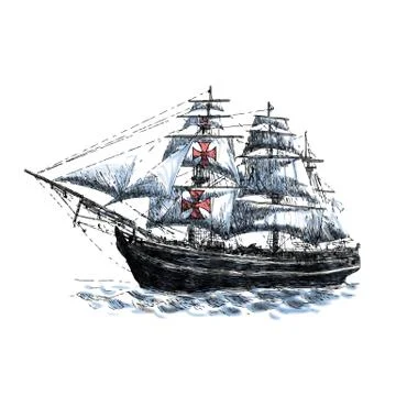 Columbus ship Stock Illustration