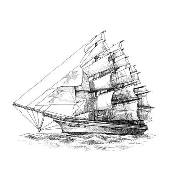Columbus ship Stock Illustration