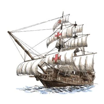Columbus ship イラスト素材