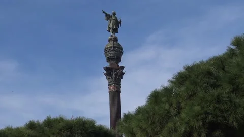 Columbus statue Barcelona Stock Footage 231435874