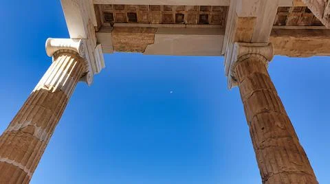 Column of Acropolis,Grece Stock Photos