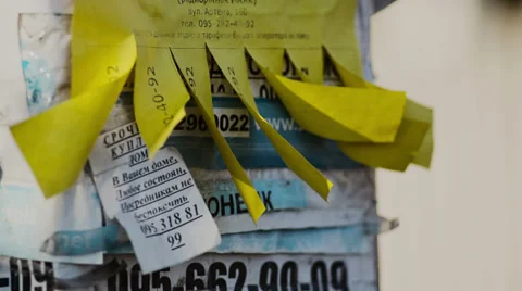 Column of Ads  Stock Footage 33821849