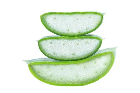 Column of the aloe cut isolated Stock Photos