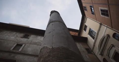 The Column of the ancient "Odeon Theater" in Rome Video stock 335293805