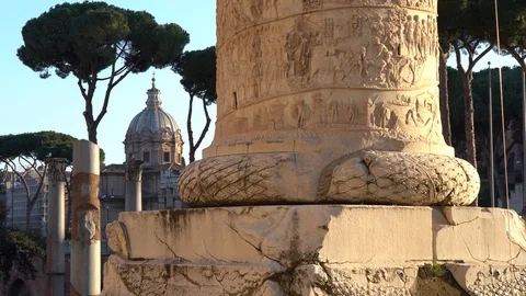 Column and church Stock Footage 125684580