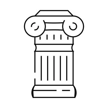 Column antique building line icon vector illustration Ilustración de archivo