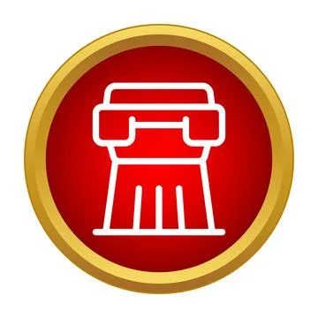 Column architecture icon symbolizing ancient historical structure Stock Illustration