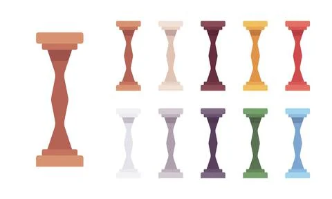 Column baluster set イラスト素材