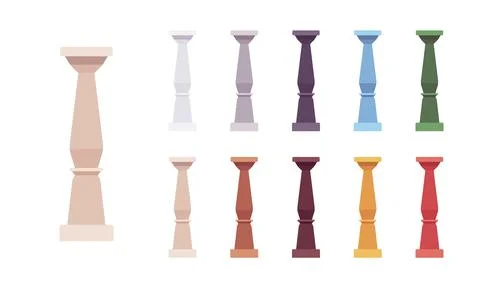 Column baluster set イラスト素材