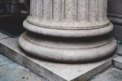 Column base in neoclassical architecture Stock Photos