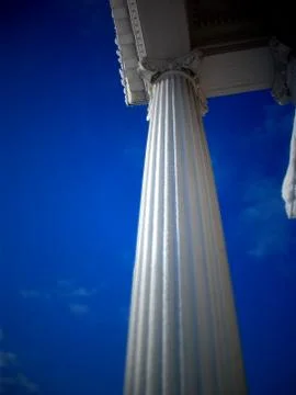 Column with blue sky Stock Photos
