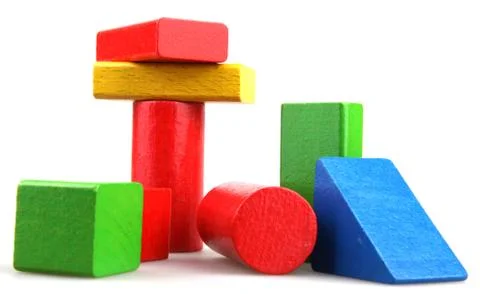 Column of building blocks Foto stock