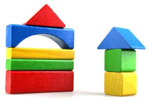 Column of building blocks Stock-Fotos