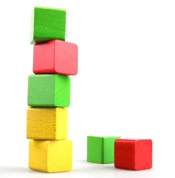 Column of building blocks Stock-Fotos