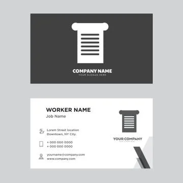 Column business card design Stock Illustration