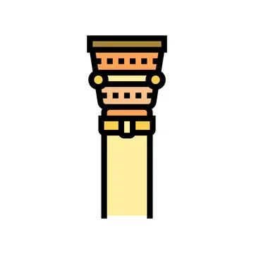 Column byzantine color icon vector illustration Illustrazione stock