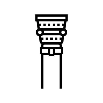 Column byzantine line icon vector illustration Illustrazione stock