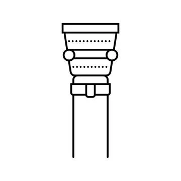 Column byzantine line icon vector illustration 스톡 일러스트