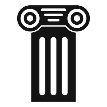 Column capital supporting structure representing classical architecture Stock Illustration