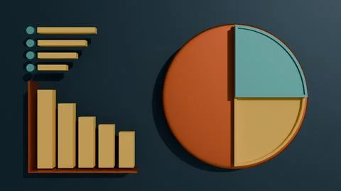 Column chart and infographic elements on a dark background for presenting s.. 스톡 일러스트