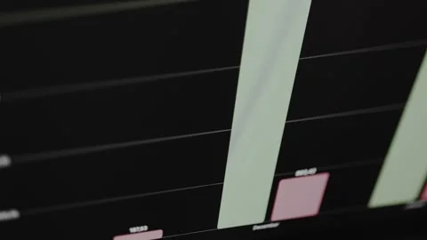 Column chart on a dark background Stock Footage 329762558