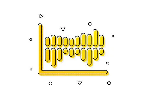 Column chart icon. Financial graph. Vector Stock Illustration