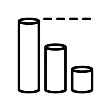 Column chart icon vector. Isolated contour symbol illustration Stock Illustration
