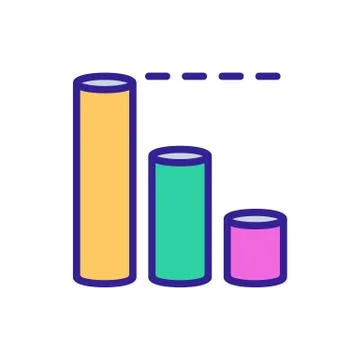 Column chart icon vector. Isolated contour symbol illustration 库存插图