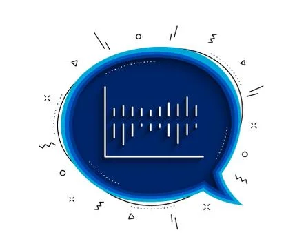 Column chart line icon. Financial graph. Vector 스톡 일러스트