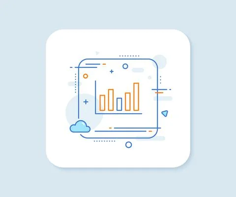 Column chart line icon. Financial graph. Vector 스톡 일러스트