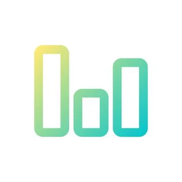 Column chart pixel perfect gradient linear ui icon Illustrazione stock