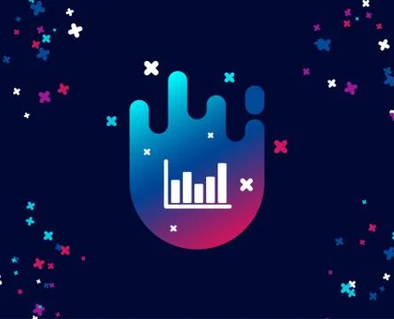 Column chart simple icon. Financial graph. Stock Illustration